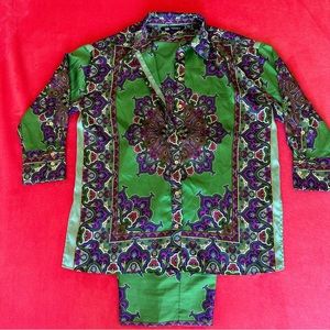 Zara Silk pants & shirt set